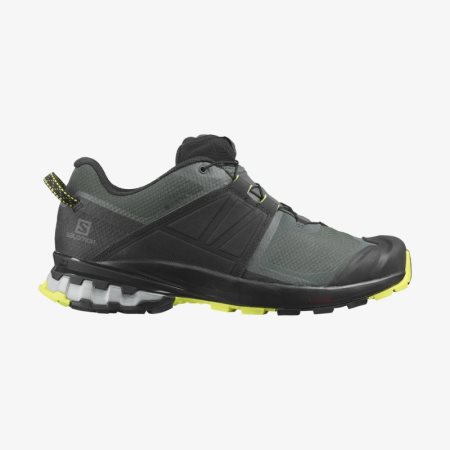 Salomon XA WILD GORE-TEX Mens Trail Running Shoes Black/Green UK UMIH
